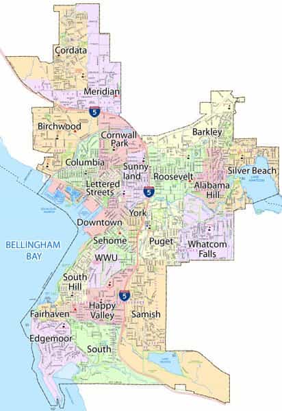Bellingham Wa Neighborhood Map 